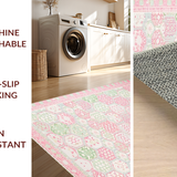 Ultra Soft Area Rug, Non Slip, Stain Resistant, Washable Area Rugs for Living Room, Bedroom, Charming Pastel Egg Motif(Pink)