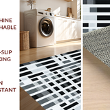 Ultra Soft Area Rug, Non Slip, Stain Resistant, Washable Area Rugs for Living Room, Bedroom, Bold Contemporary Patterned Statement(Gray)