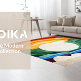 Ultra Soft Area Rug, Non Slip, Stain Resistant, Washable Area Rugs for Living Room, Bedroom, Rustic Earthy Colorful Motif(Yellow)