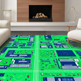 Whimsical Non Toxic Cityscape Design(Green)