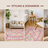 Vibrant Cozy Jute Fusion Design(Pink)