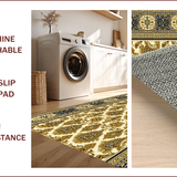 Ultra Soft Area Rug, Non Slip, Stain Resistant, Washable Area Rugs for Living Room, Bedroom, Velvet Prayer Rug Beads(Beige)