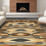 Ultra Soft Area Rug, Non Slip, Stain Resistant, Washable Area Rugs for Living Room, Bedroom, Contemporary Faux Fur Wildlife Print(Brown)
