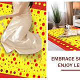 Ultra Soft Area Rug, Non Slip, Stain Resistant, Washable Area Rugs for Living Room, Bedroom, Lively Retro Polka Dot Design(Yellow)