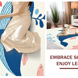 Ultra Soft Area Rug, Non Slip, Stain Resistant, Washable Area Rugs for Living Room, Bedroom, Whimsical Oceanic Creature Design(White)