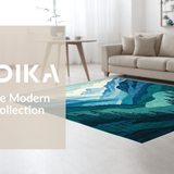 Elegant Scenic Landscape Motif(Blue)