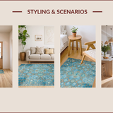 Cozy Blue Tone Trellis Design(Blue)