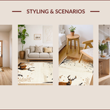 Ultra Soft Area Rug, Non Slip, Stain Resistant, Washable Area Rugs for Living Room, Bedroom, Luxurious Anti-Skid Beige Rug for Elegant Living Room Spaces(Beige)