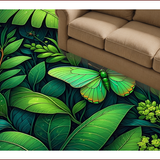 Ultra Soft Area Rug, Non Slip, Stain Resistant, Washable Area Rugs for Living Room, Bedroom, Modern Dark Green Insect Pattern Living Room Rug(Green)