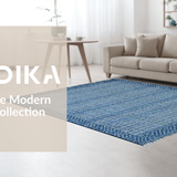 Ultra Soft Area Rug, Non Slip, Stain Resistant, Washable Area Rugs for Living Room, Bedroom, Scalloped Bow Bath Mat(Blue)
