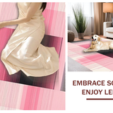 Ultra Soft Area Rug, Non Slip, Stain Resistant, Washable Area Rugs for Living Room, Bedroom, Dynamic Modern Artful Color Fusion(Pink)