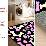 Ultra Soft Area Rug, Non Slip, Stain Resistant, Washable Area Rugs for Living Room, Bedroom, Charming Fun Dog Theme Aesthetic(Pink)