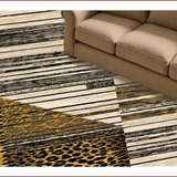 Ultra Soft Area Rug, Non Slip, Stain Resistant, Washable Area Rugs for Living Room, Bedroom, Modern Rustic Fawn Print Statement(Beige)