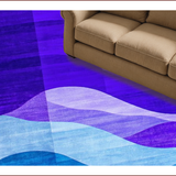 Ultra Soft Area Rug, Non Slip, Stain Resistant, Washable Area Rugs for Living Room, Bedroom, Chic Ombre Gradient Harmony(Purple)