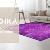 Ultra Soft Area Rug, Non Slip, Stain Resistant, Washable Area Rugs for Living Room, Bedroom, Lush Fuzzy Modern Appeal(Purple)