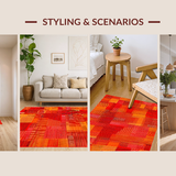 Bold Geometric Lava Motif(Red)