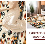 Ultra Soft Area Rug, Non Slip, Stain Resistant, Washable Area Rugs for Living Room, Bedroom, Non-Slip Aztec Print Living Room Rug(Beige)