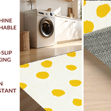 Ultra Soft Area Rug, Non Slip, Stain Resistant, Washable Area Rugs for Living Room, Bedroom, Cheerful Contemporary Egg Pattern(Yellow)