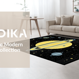 Ultra Soft Area Rug, Non Slip, Stain Resistant, Washable Area Rugs for Living Room, Bedroom, Striking Interstellar Color Palette(Yellow)