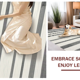 Minimalist Cream and Black Stripes(Black)