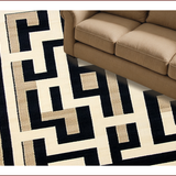 Ultra Soft Area Rug, Non Slip, Stain Resistant, Washable Area Rugs for Living Room, Bedroom, Greek Key Transitional Entryway Stain-Resistant Carpet(Beige)