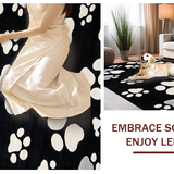 Ultra Soft Area Rug, Non Slip, Stain Resistant, Washable Area Rugs for Living Room, Bedroom, Stylish Abstract Animal Pattern(Black)