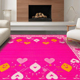 Charming Pink and White Textile Print(Pink)