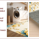 Modern Cream Floral Non Shedding(Beige)