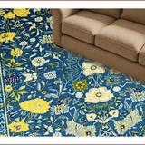 Ultra Soft Area Rug, Non Slip, Stain Resistant, Washable Area Rugs for Living Room, Bedroom, Charming Pastel Floral Arrangement(Blue)