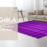 Ultra Soft Area Rug, Non Slip, Stain Resistant, Washable Area Rugs for Living Room, Bedroom, Dynamic Colorful Phrase with Modern Aesthetic(Purple)
