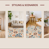 Floral Vintage Beige Medallion(Beige)