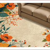 Ultra Soft Area Rug, Non Slip, Stain Resistant, Washable Area Rugs for Living Room, Bedroom, Vintage Floral Distressed(Beige)