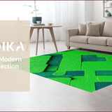 Ultra Soft Area Rug, Non Slip, Stain Resistant, Washable Area Rugs for Living Room, Bedroom, Bright Green Educational Kids Carpet with City Design(Green)