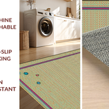 Ultra Soft Area Rug, Non Slip, Stain Resistant, Washable Area Rugs for Living Room, Bedroom, Chic Multi-Toned Spot Motif(Beige)
