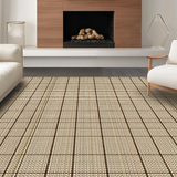 Ultra Soft Area Rug, Non Slip, Stain Resistant, Washable Area Rugs for Living Room, Bedroom, Elegant Warm Neutral Motif(Beige)