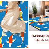 Ultra Soft Area Rug, Non Slip, Stain Resistant, Washable Area Rugs for Living Room, Bedroom, Vivid Marine Animal Aesthetic(Blue)