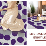 Ultra Soft Area Rug, Non Slip, Stain Resistant, Washable Area Rugs for Living Room, Bedroom, Trendy Minimalist Patterned Appeal(Purple)