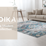 Ultra Soft Area Rug, Non Slip, Stain Resistant, Washable Area Rugs for Living Room, Bedroom, Whimsical Boho Floral Charm(Gray)