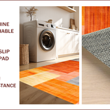 Ultra Soft Area Rug, Non Slip, Stain Resistant, Washable Area Rugs for Living Room, Bedroom, Contemporary Warm Color Fusion(Orange)