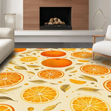 Ultra Soft Area Rug, Non Slip, Stain Resistant, Washable Area Rugs for Living Room, Bedroom, Vibrant Oval Shaggy Elegance(Orange)