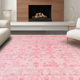 Ultra Soft Area Rug, Non Slip, Stain Resistant, Washable Area Rugs for Living Room, Bedroom, Dainty Pink Bow Design Accent Carpet for Charming Appeal(Pink)