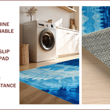 Ultra Soft Area Rug, Non Slip, Stain Resistant, Washable Area Rugs for Living Room, Bedroom, Artistic Tie-Dyed Oceanic Vibes(Blue)
