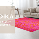 Ultra Soft Area Rug, Non Slip, Stain Resistant, Washable Area Rugs for Living Room, Bedroom, Contemporary Playful Safari Style(Pink)