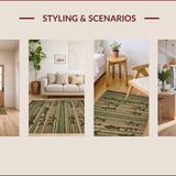 Ultra Soft Area Rug, Non Slip, Stain Resistant, Washable Area Rugs for Living Room, Bedroom, Cozy Rustic Animal Motif(Brown)
