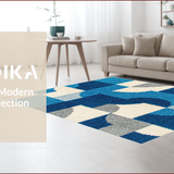 Ultra Soft Area Rug, Non Slip, Stain Resistant, Washable Area Rugs for Living Room, Bedroom, Earth Moon Print Round(Blue)