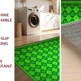 Ultra Soft Area Rug, Non Slip, Stain Resistant, Washable Area Rugs for Living Room, Bedroom, Rustic Nature-Inspired Welcome Mat(Green)