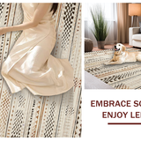 Ultra Soft Area Rug, Non Slip, Stain Resistant, Washable Area Rugs for Living Room, Bedroom, Minimalist Beige Striped Composition(Beige)