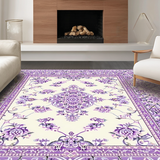 Ultra Soft Area Rug, Non Slip, Stain Resistant, Washable Area Rugs for Living Room, Bedroom, Tranquil Lilac Nature Inspired(Purple)