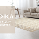 Ultra Soft Area Rug, Non Slip, Stain Resistant, Washable Area Rugs for Living Room, Bedroom, Trendy Ogee Pattern with Subtle Texture(Beige)