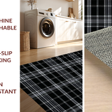 Ultra Soft Area Rug, Non Slip, Stain Resistant, Washable Area Rugs for Living Room, Bedroom, Chic Layered Striped Design(Gray)